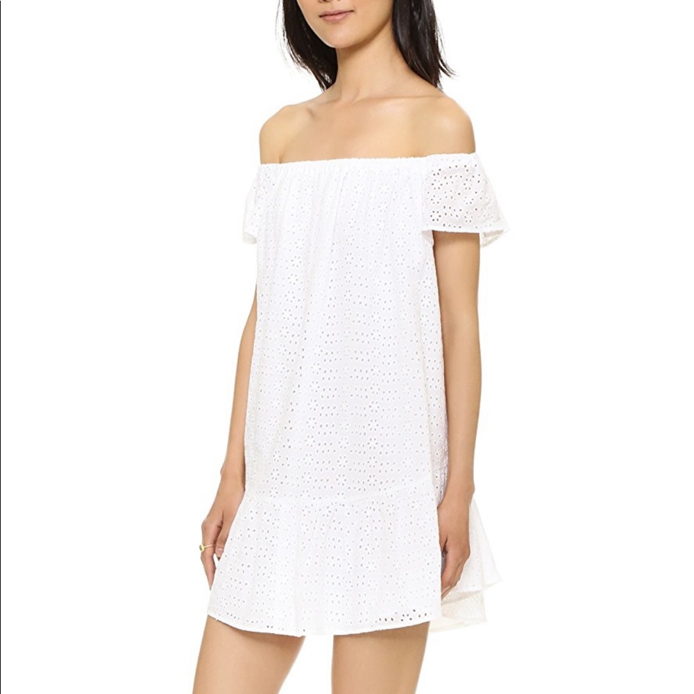 Elizabeth & James off the shoulder eyelet dress